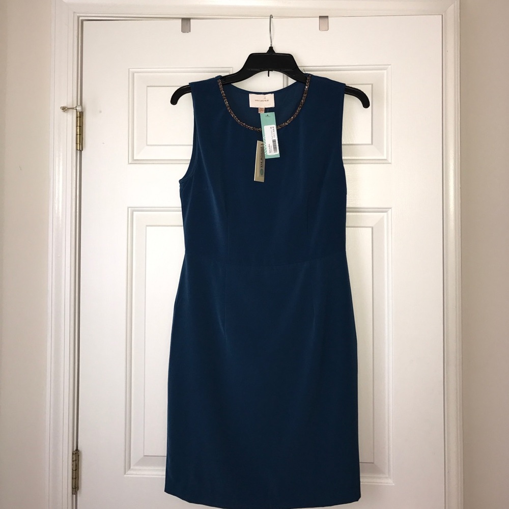 SKIES ARE BLUE teal green dress Medium.