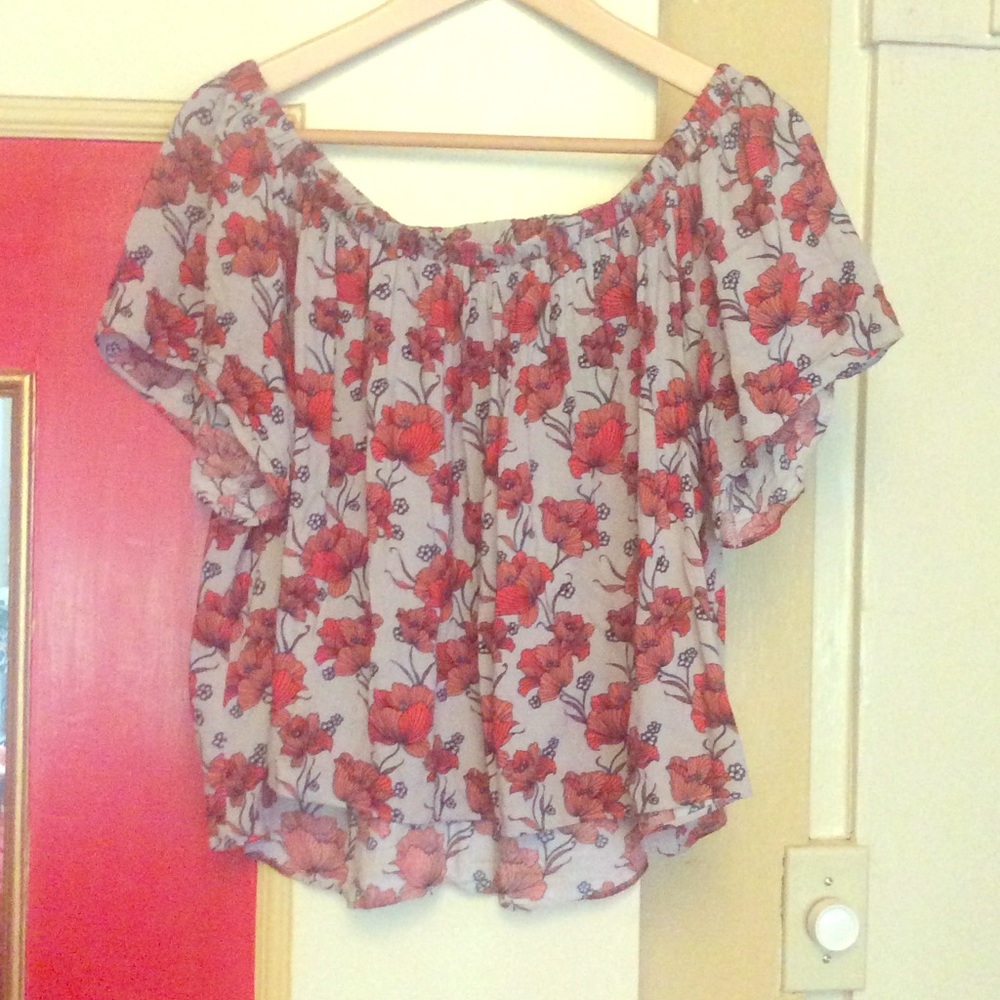 Off Shoulder 100% Rayon Blouse