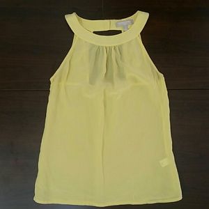 Yellow Silk Top