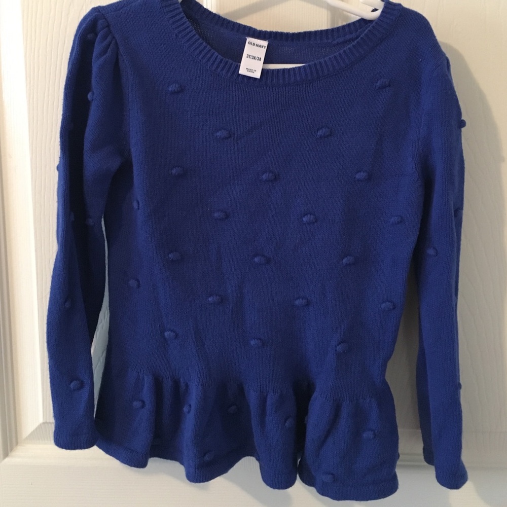 Old Navy peplum sweater with dots