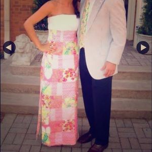 Lilly Pulitzer Strapless Quilted Dress