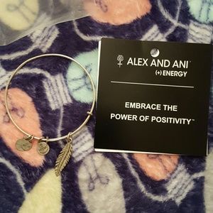 Alex and Ani bracelet silver feather