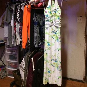 Alyn Paige halter long dress