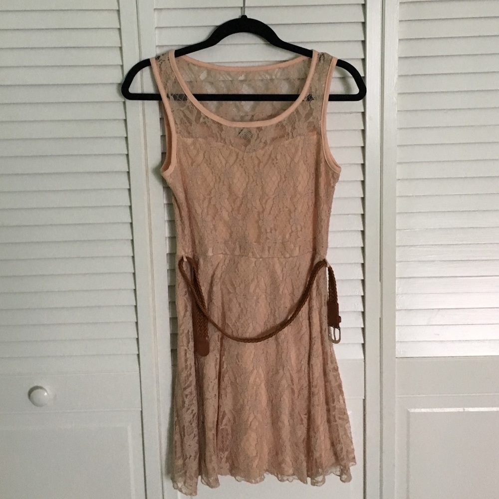 Pink lace dress