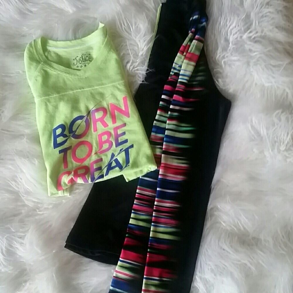 Youth Justice tshirt and 3/4 long sleeve zip top