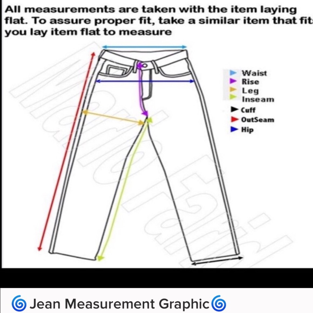 How to measure jeans, pants.