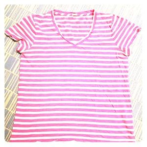 J. Crew Tops - J CREW PINK STRIPED TEE J. Crew Tops - J CREW PINK STRIPED TEE
