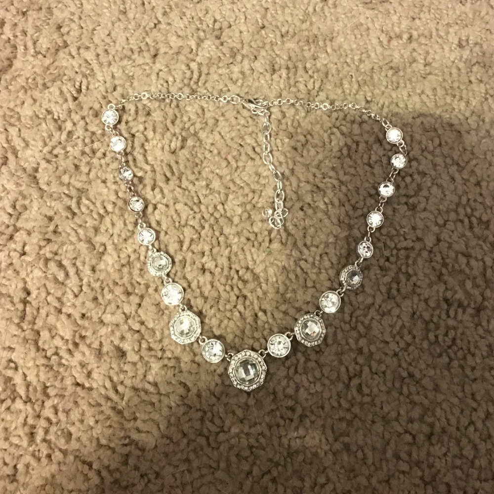 Silver formal occasion necklace