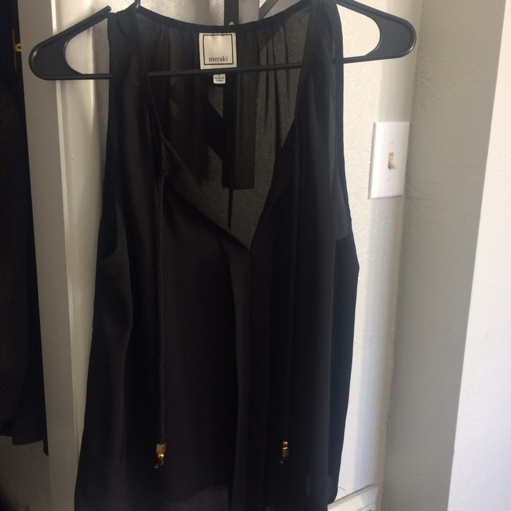Black sheer Meraki blouse