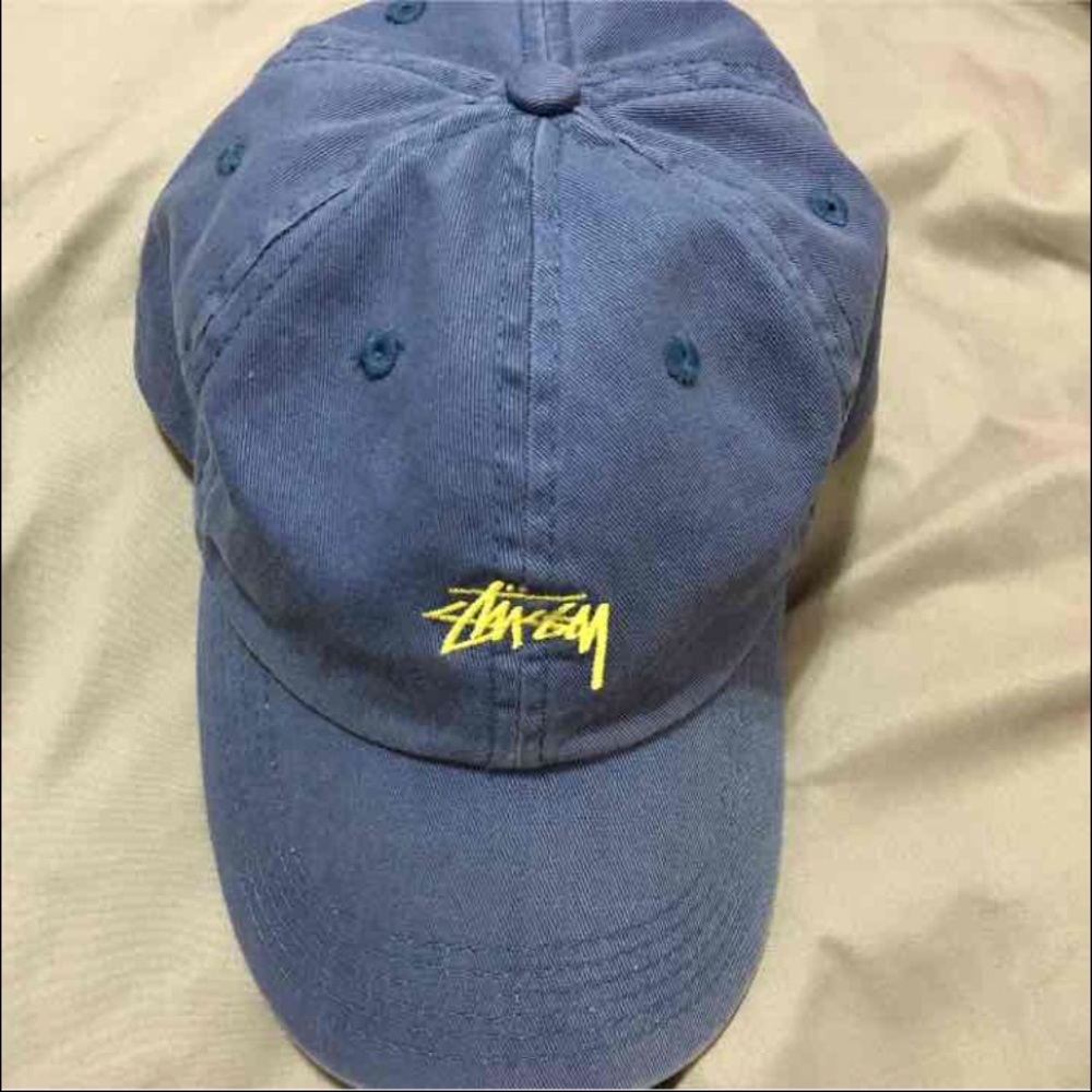 Stussy Strapback Hat BLUE Authentic