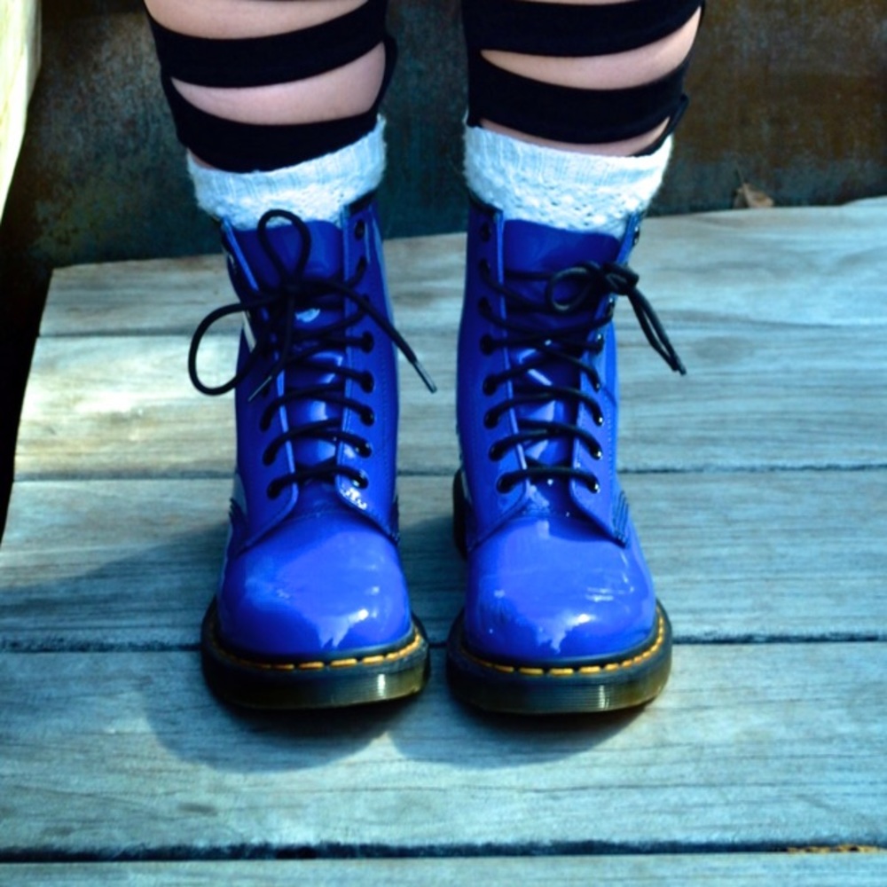 Dr. Marten Blue Boots size 8!!!