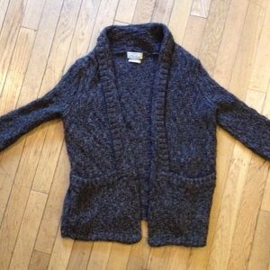 Madewell charcoal wafflestitch Wallace cardigan XS