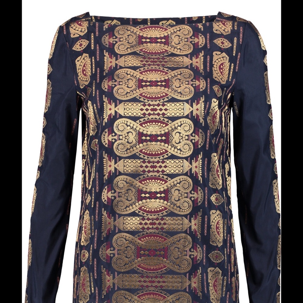 NWT $495 Tory Burch Silk Jacquard Top - Picture 3 of 4