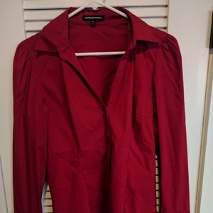 Red button down top