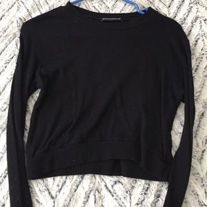 Black crop brandy sweater