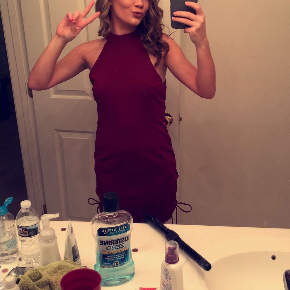 red formal dress