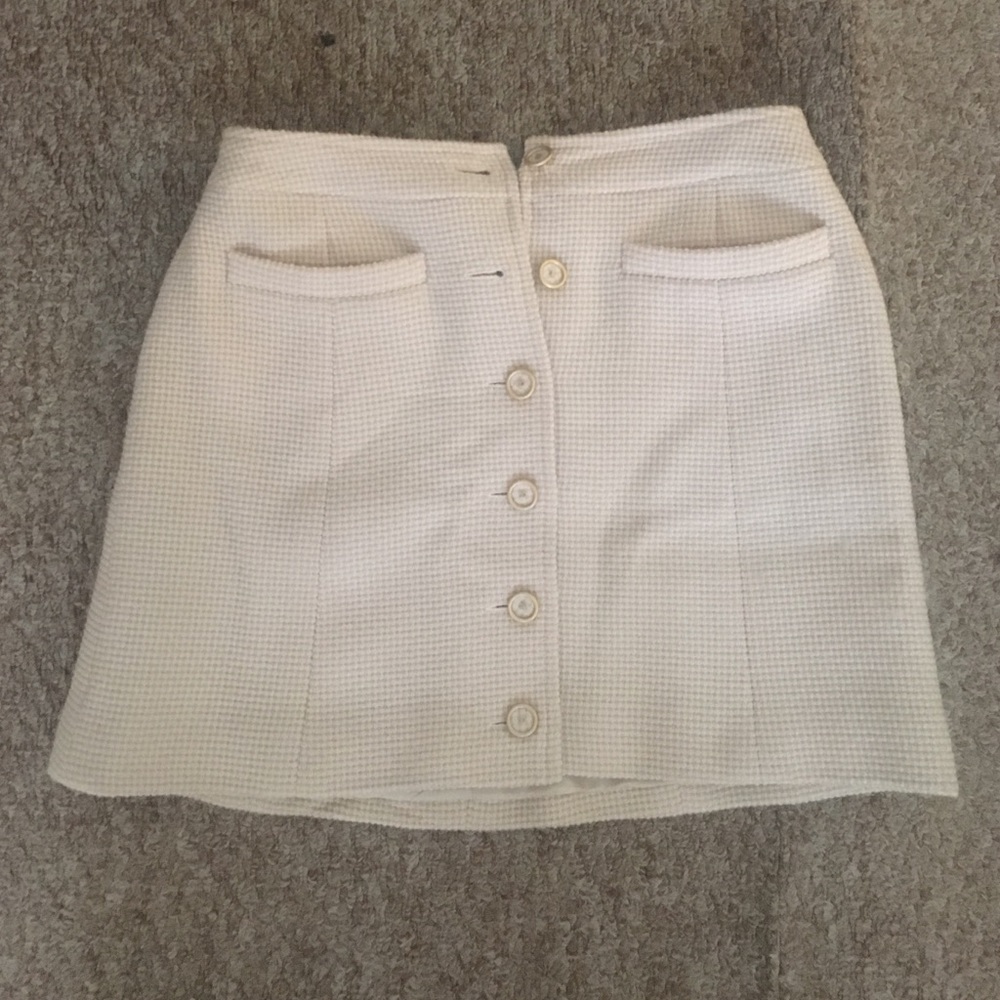 <Chanel> front button skirt