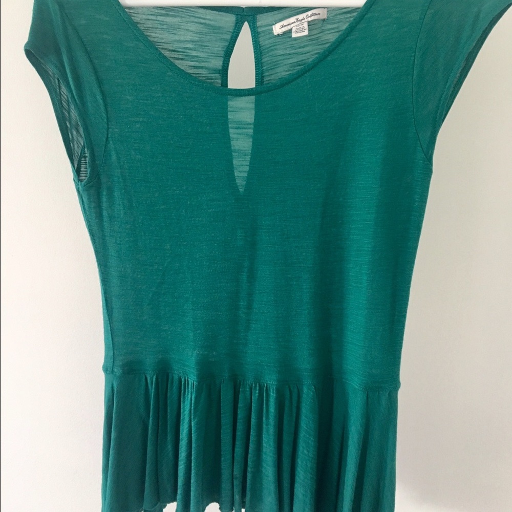 Barely worn AE teal top. Flowy and light