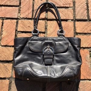 Large Black Authentic Coach Bag
