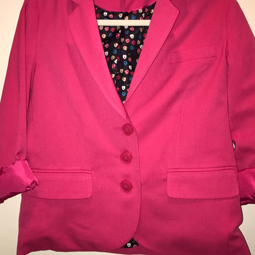 Women's 8 Fuchsia/pink lined blazer