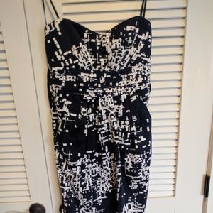 Blue and white dress