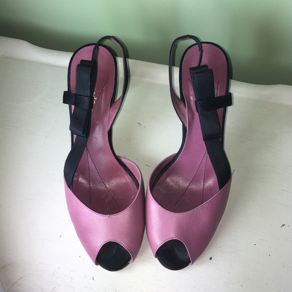Kate Spade Peep-toe Slingbacks with Bows Sz 7