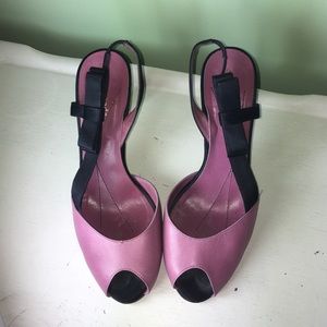 Kate Spade Peep-toe Slingbacks with Bows Sz 7