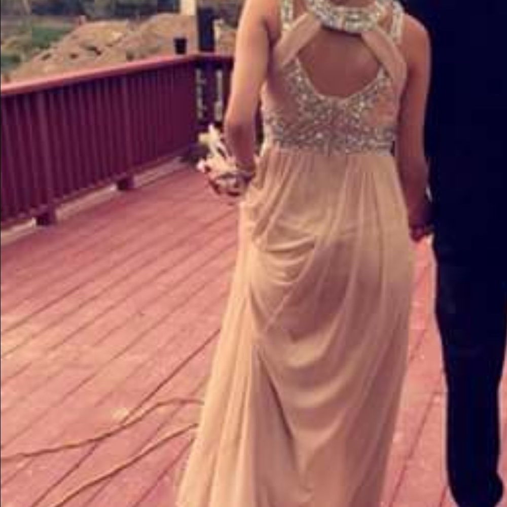 Soft pink prom dress