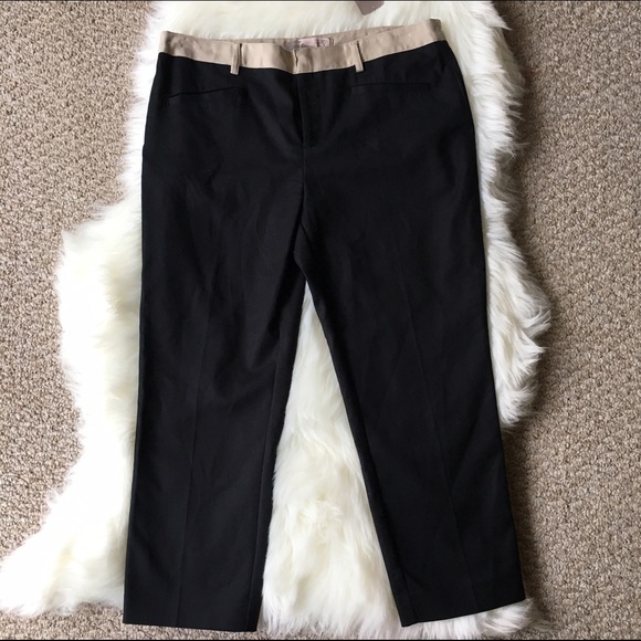 NWT‼️ Cute Love 21 Black/Tan Capri Pants - SZ: M - Picture 1 of 3