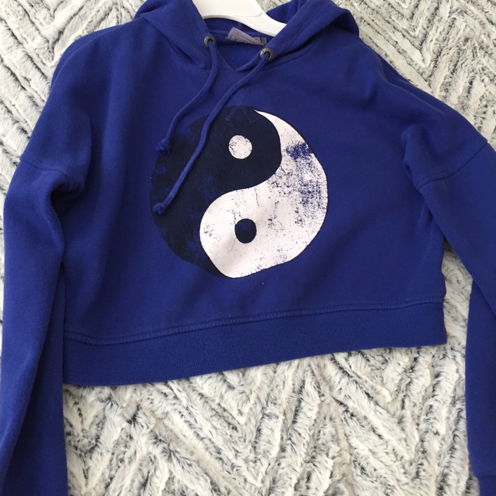 Cropped pacsun blue sweatshirt!