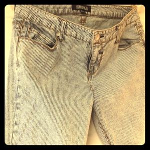 Pinstripe Acid Wash Forever 21 Premium Denim Jeans