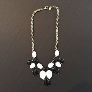 Banana republic gold, black, and white necklace