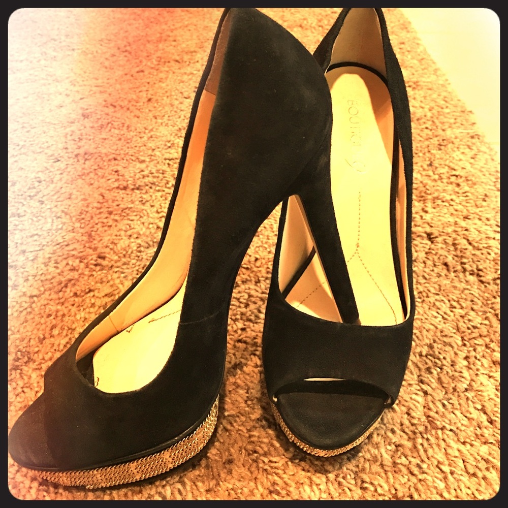 Peep-toe black Boutique 9 heels