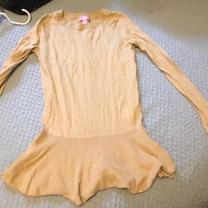 Lilly tan button sweater