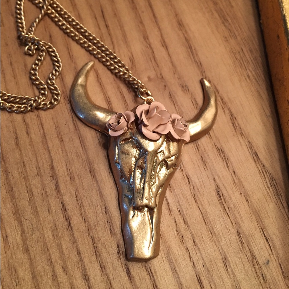 Altar'd State cow skull necklace