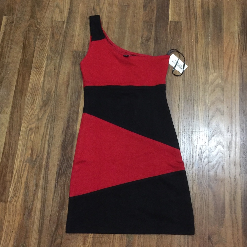 NWT, Rex & Black One shoulder dress