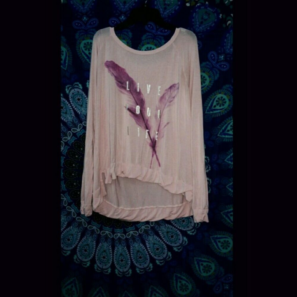 American eagle soft & sexy long sleeve pink shirt