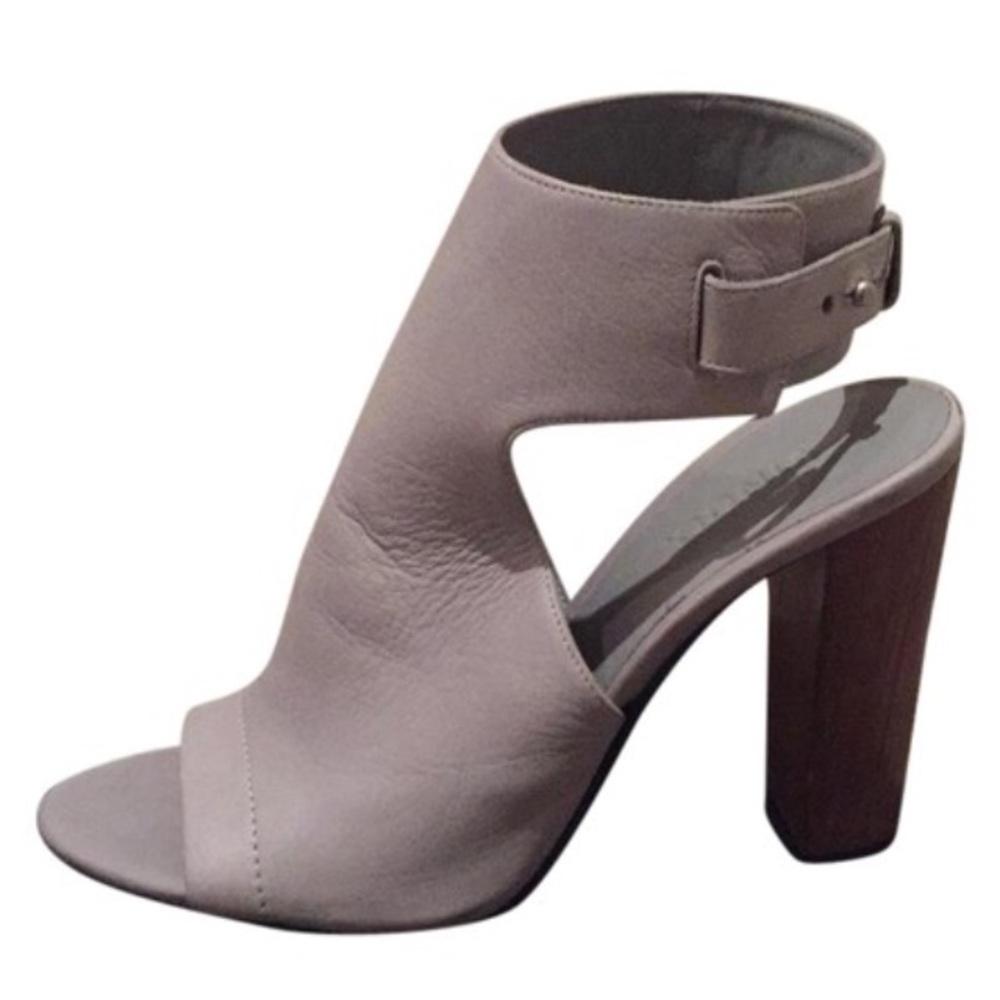 Vince Camuto Open-toe booties, leather not suede