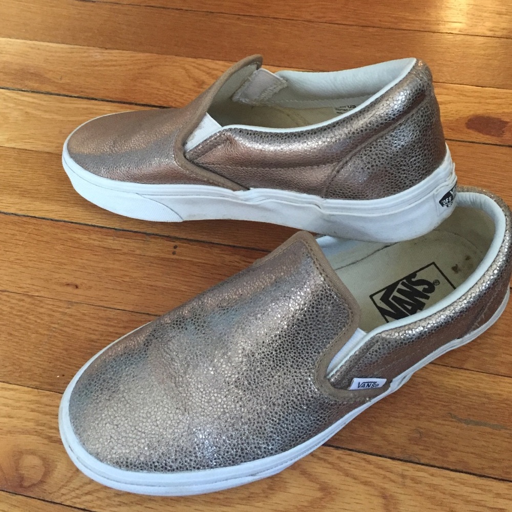 Metallic Vans Slip-on Sneakers