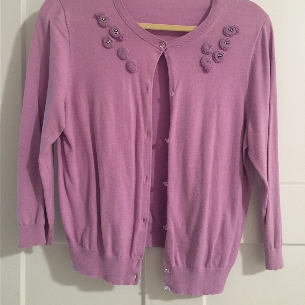 Light purple JCrew cardigan