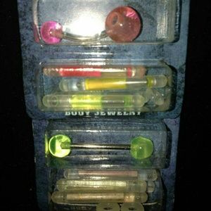 Glow in the dark belly ring or tounge ring