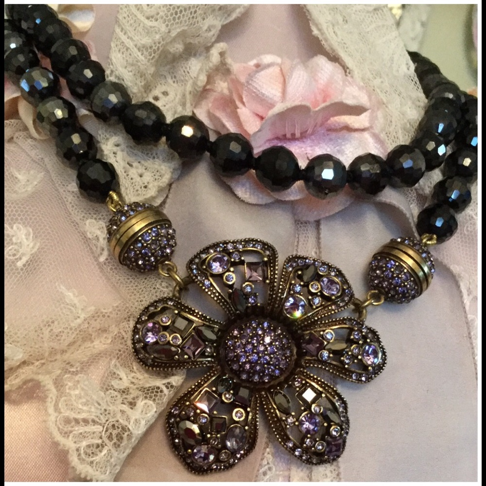 Heidi Daus Hematitetone convertible  necklace