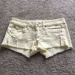Yellow American Eagle Jean Shorts