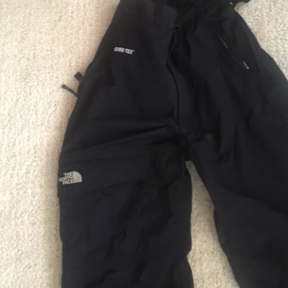 North face pants with suspenders gore Tex