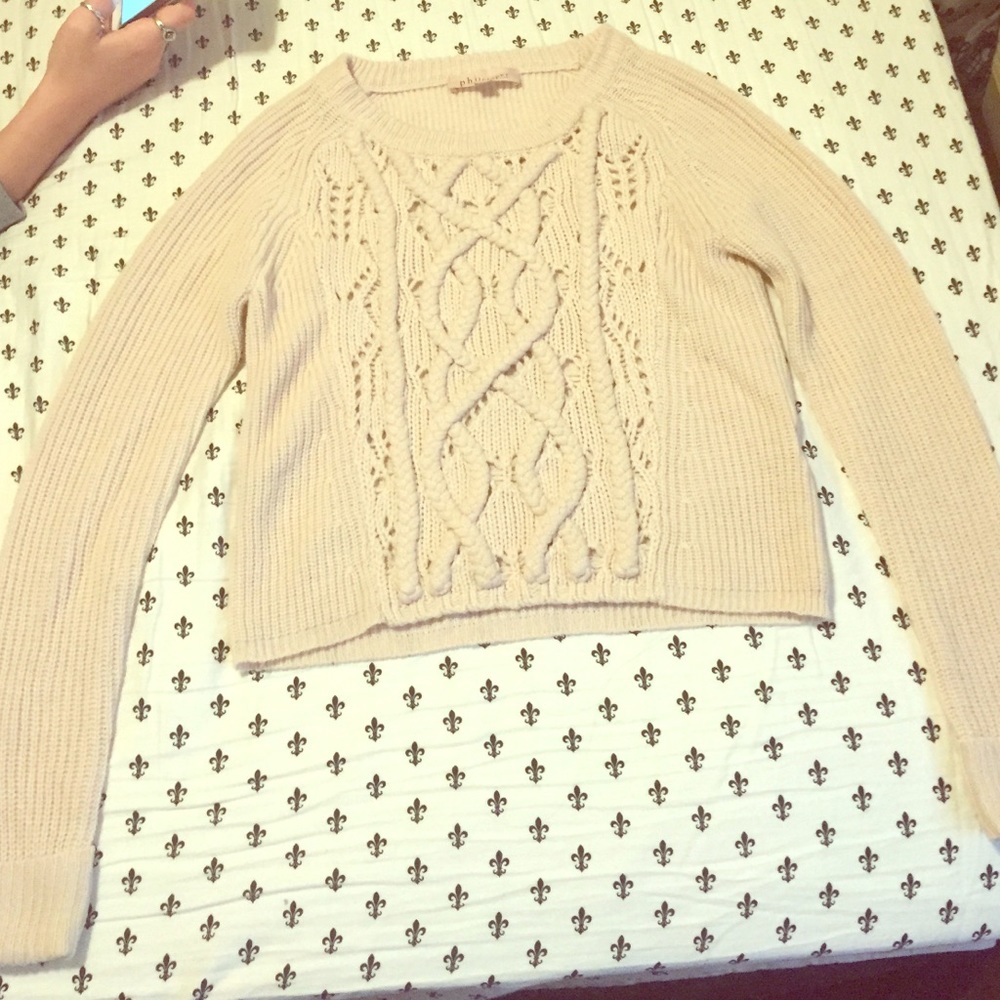 Knitted philosophy cream sweater
