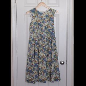 Sleeveless Floral Print Midi Dress