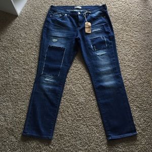 Madewell Slim Boyjean Patched-Up Edition