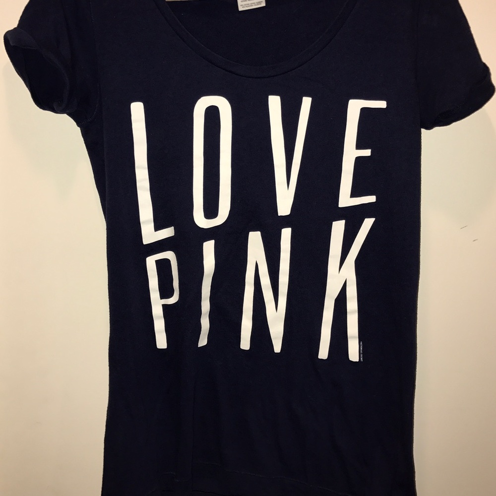 Women's large VS Pink navy tshirt
