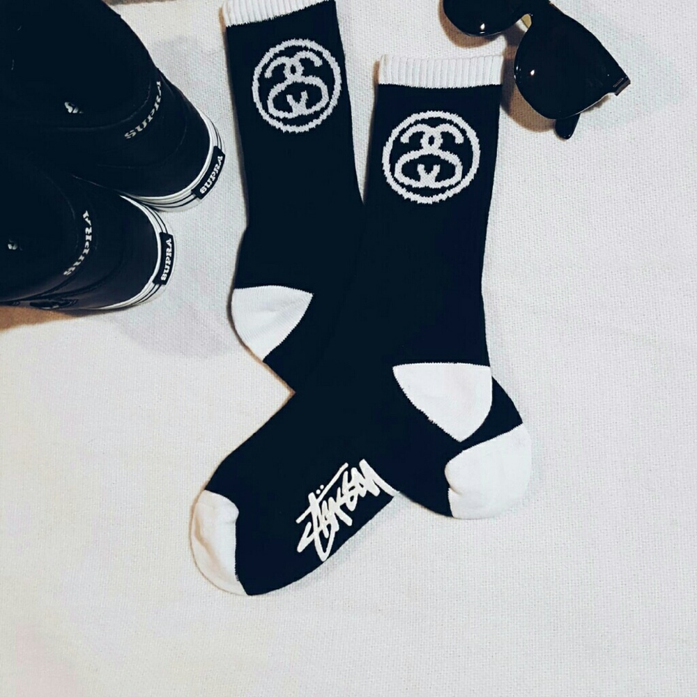 One pair Stussy unisex skate brand socks