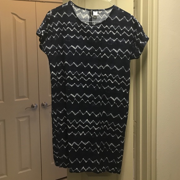 Navy blue and white dress - Picture 1 of 1